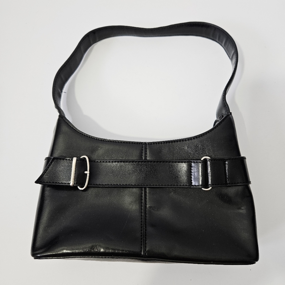 Vintage Y2K Aldo Baby Bag Black Faux Leather Micro 90s EUC - Picture 2 of 5